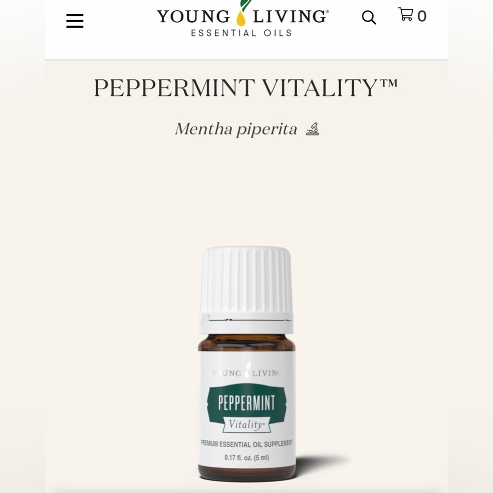 New Young Living Peppermint Vitality Essential Oil – 5ml